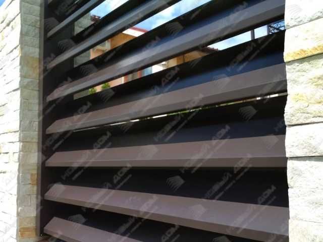 Забор жалюзи еврожалюзи