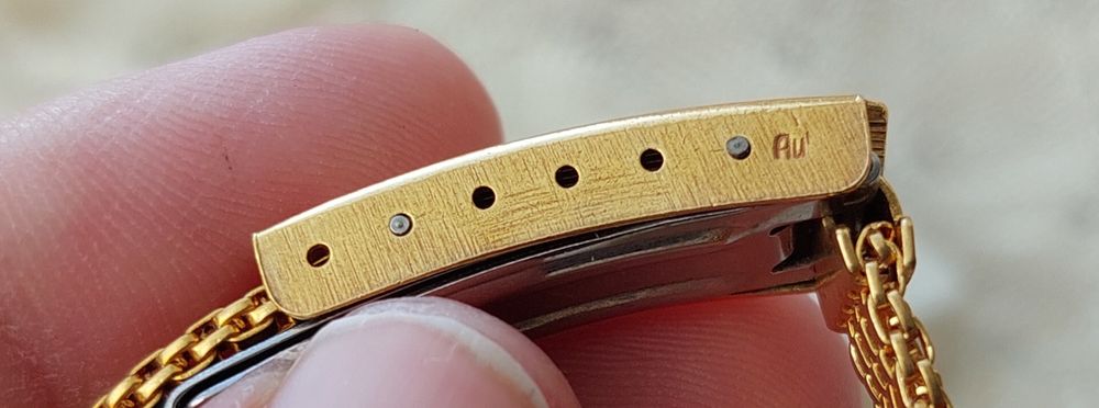 Позолоченный браслет для часов