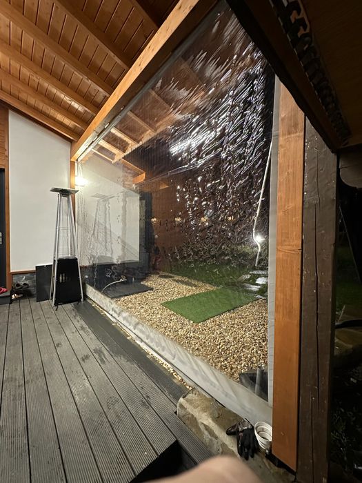 Ветроупорни завеси на навеси тенти шатри кристал винил найлон барбекю