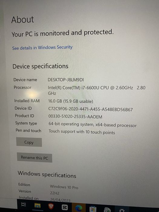Dell Latitude 7480 | i7-6600U | 16GB RAM | Touchscreen | 100% Батерия!