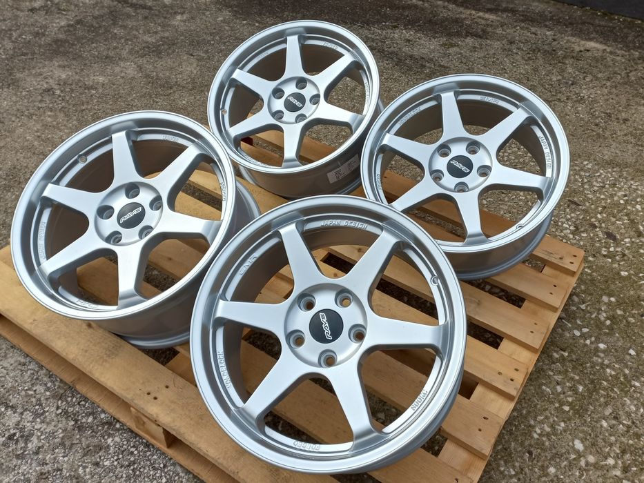 16"Rays T37 Volk Racing Silver 5х114.3 Чисто Нови 7.0ж ет35 Honda Mitsubushi Toyota Nissan Renault Subaru