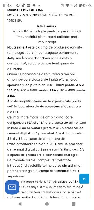 Vând monitor activ FBT J 8 A cu stativ și Procesor Dynacord Power Max 230 cu  Rack Fly Pro Audio cu toate cablurile , impecabile  .Tel 0753215604