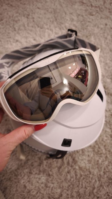 Casca ski Smith alba