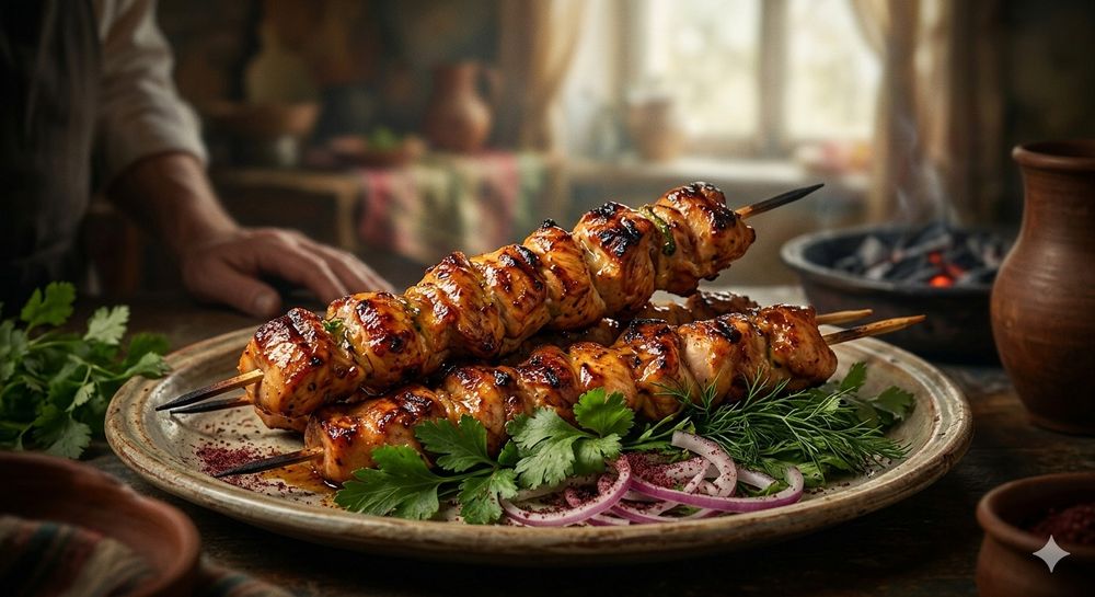 Шашлык маринованный.