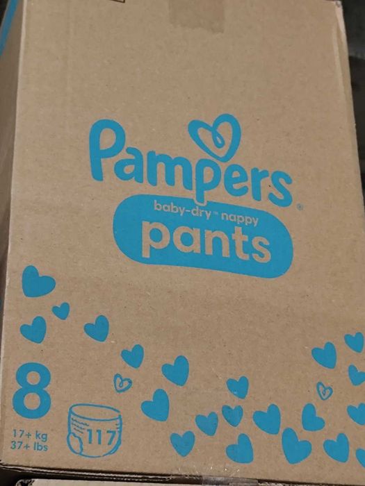 Mесечни Pampers гащи Бейби драй Baby dry 5/6/7/8 от Англия