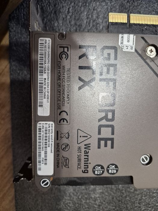 Видеокарта GeForce RTX 3080 Palit GamingPro 10GB