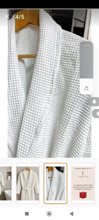 Вафлен Халат 100% памук L