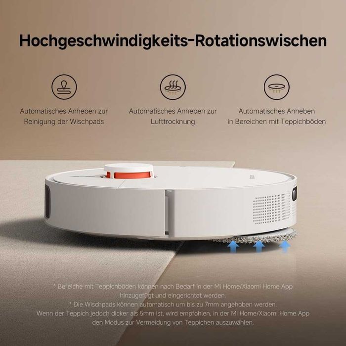 Нова Прахосмукачка Робот с Моп Xiaomi X20+ Robot Vacuum BHR8124, 2 години Гаранция, Сухо и Мокро Почистване