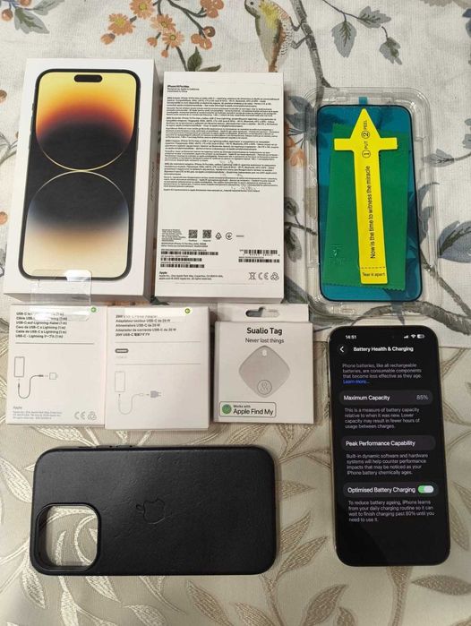 iPhone 14 PRO MAX 128Gb 85 % / 0 PIESE SCHIMBATE + accesorii SIGILATE