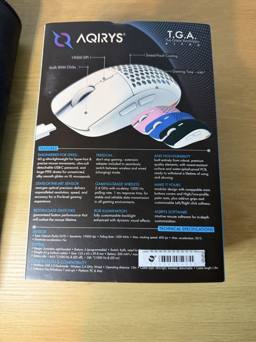 Mouse Gaming Wireless AQIRYS T.G.A. Alpha