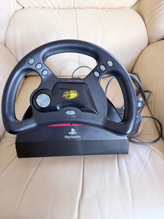 Play Station 1 ( ps1 ) волан с педали и игра