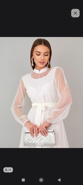 Платье белое праздничное
