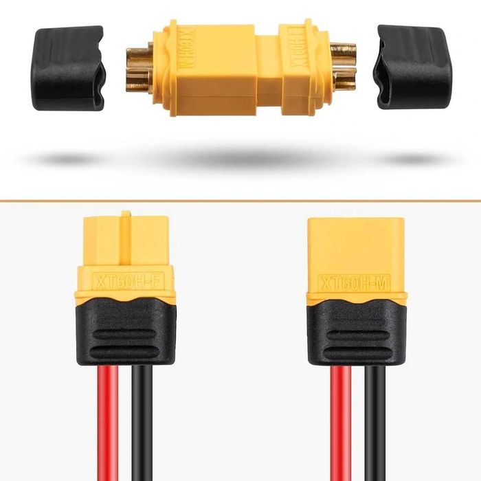 Conector XT60 – Set 5 bucăți mamă + tată, mufe conectori pentru baterii Li-Ion, LiPo și LiFePO4