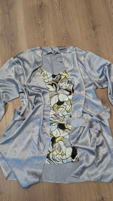 Нощница+халат/сатен