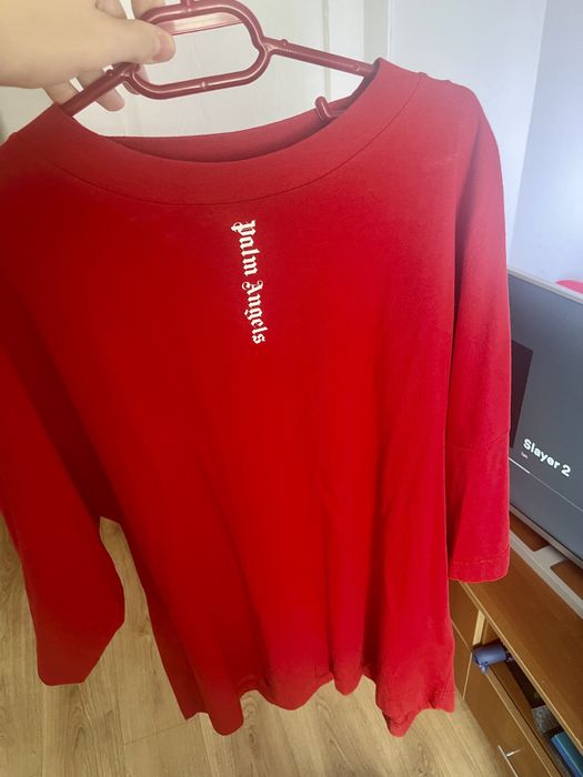 Tricou palm angeles oversized rosu