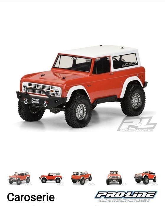 Caroserie Ford Bronco 1973, Pro-Line, scală 1:10, pentru crawler, ampatament 305 mm rc automodel