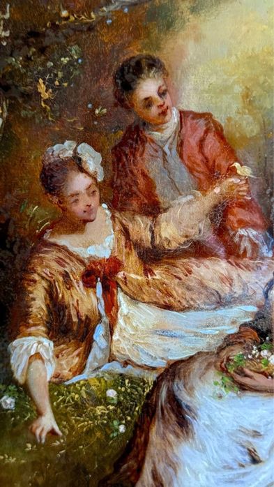 Двойка антикварни картини - 19 век