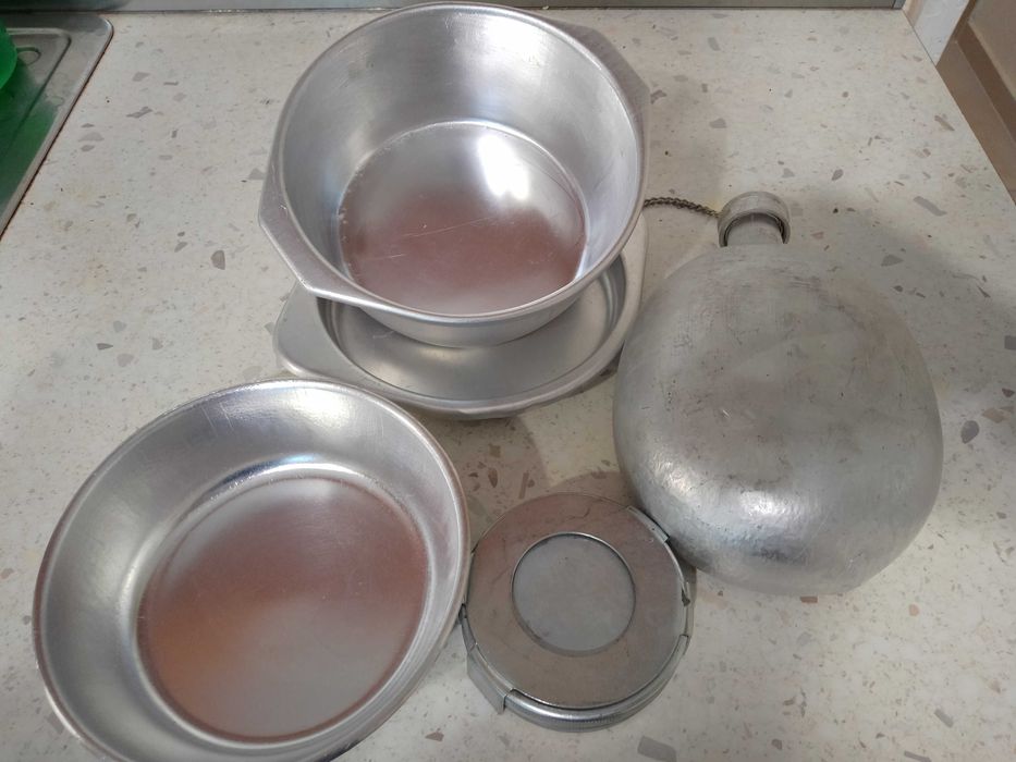 Войнишки комплект за хранене - примус, съдове и манерка