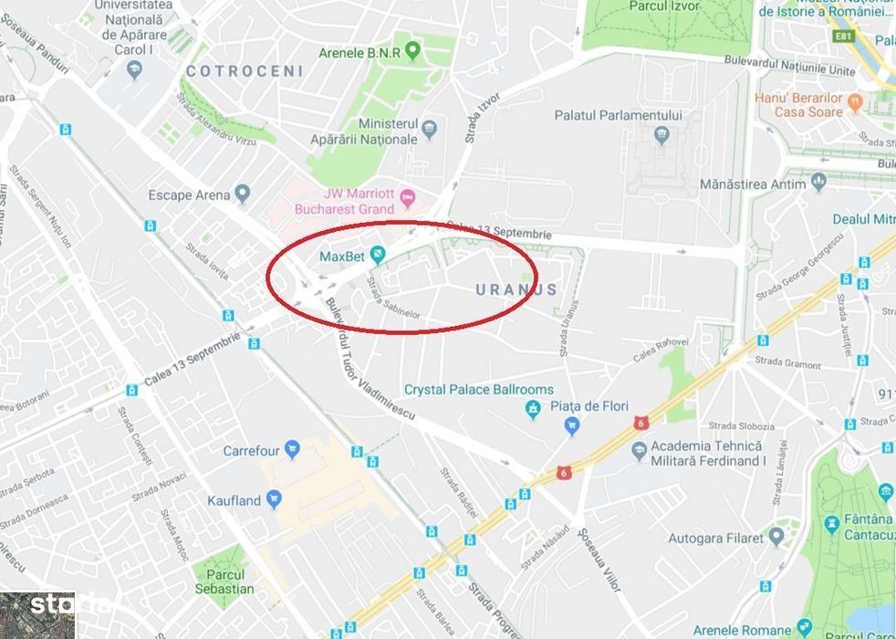 Spațiu de birouri  zona Marriot central clasa A, 293 mp.