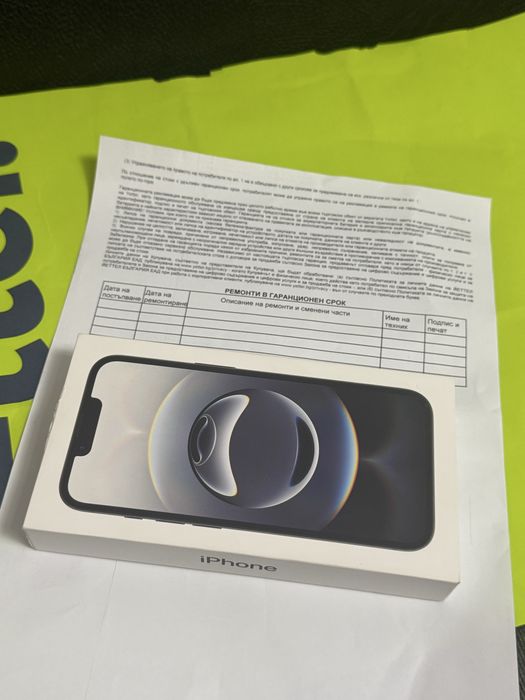 ЗАПЕЧАТАН 128GB iPhone 16e Yettel Гаранция 2029г. 16 e Black