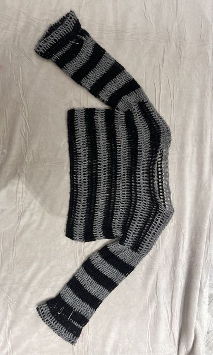 вязаная кофта-сетка оверсайз