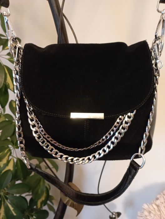 Чантичка от естествена кожа (кожен велур) 50 лв