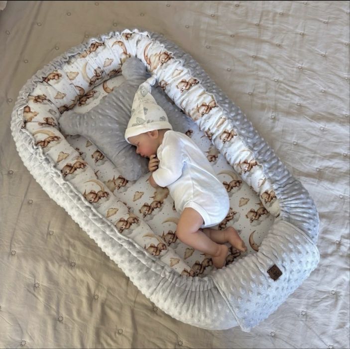 Babynest, cuib pentru bebelusi - handmade, premium, 100% bumbac.
