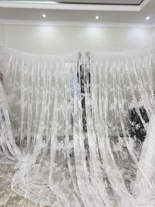 Продается шикарный белый тюль.