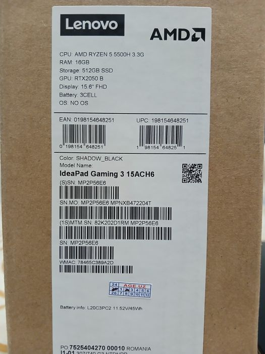 Lenovo Ideapad Gaming 3 ноутбук