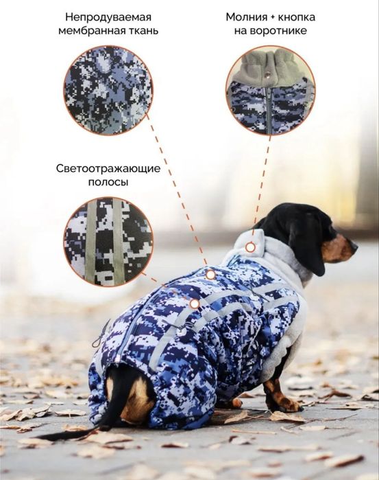 Комбинезон зимний для таксы
