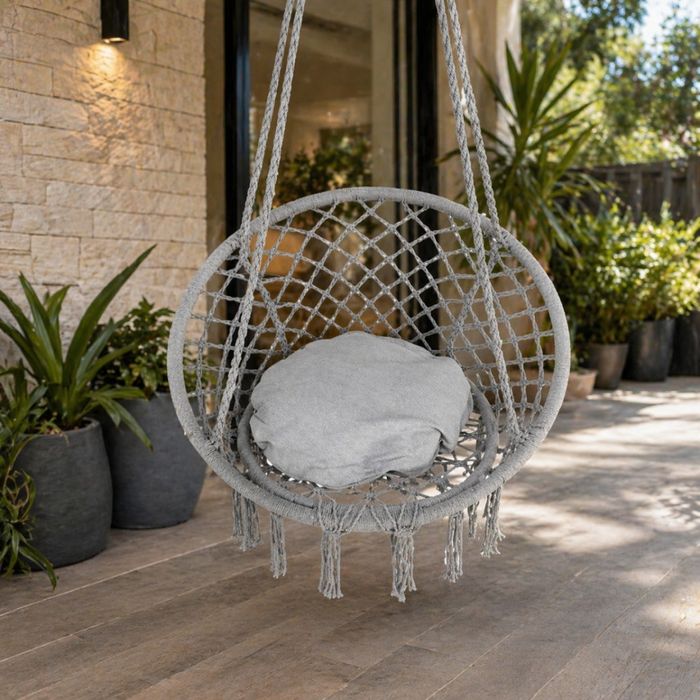 Висяща градинска люлка с възглавница - пълен релакс във вашият дом и градина