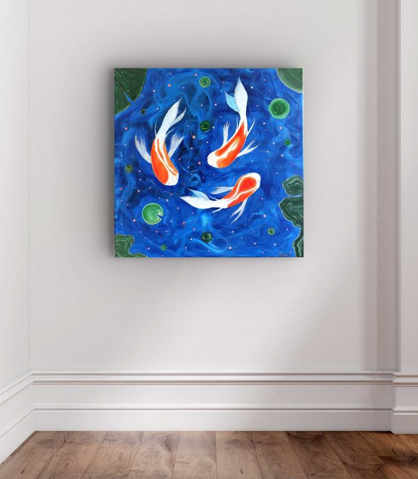 Авторска картина - "Golden Koi fish"