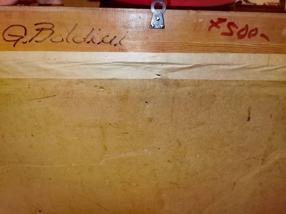 Картина масло фазер пейзаж Есен голяма размери 85х95 см. дървена рамка