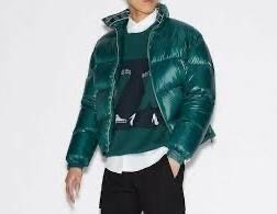 Зеленый пуховик Armani Exchange ОРИГИНАЛ