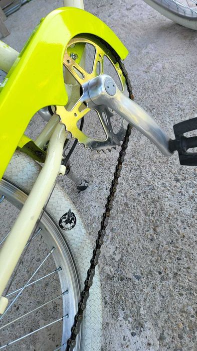 Bicicletă Pegas Strada Mini 20” 7S Shimano Tourney – crem/verde – stare foarte bună