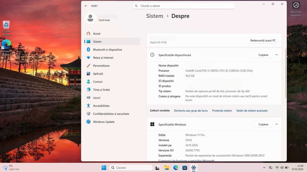 Laptop Acer Aspire E15