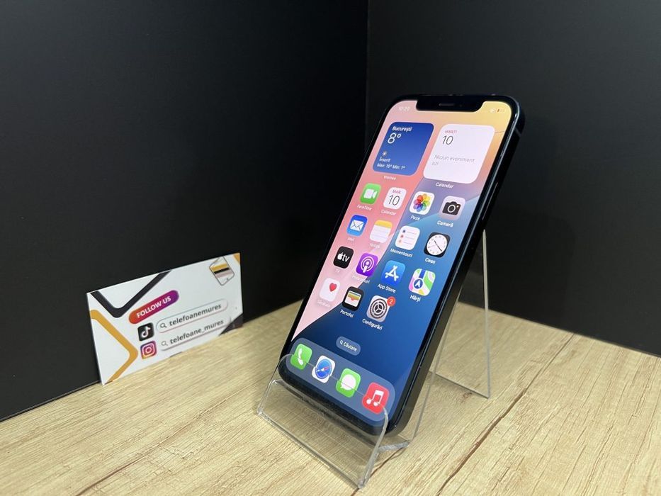 iPhone 12 64Gb Black Second-Hand 3 ani garanție, Telefoane Mures