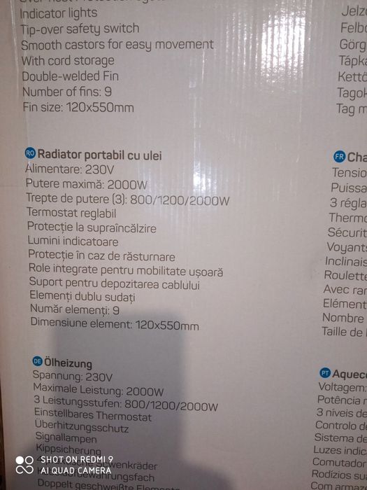 Vand calorifer electric nou sigilat.