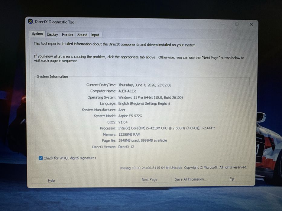 Laptop Acer Aspire cu i5, 12GB RAM, SSD, placa Nvidia