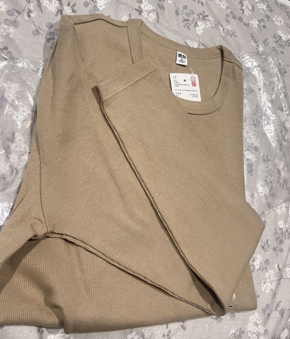 Новый лонгслив в рубчик Uniqlo!
