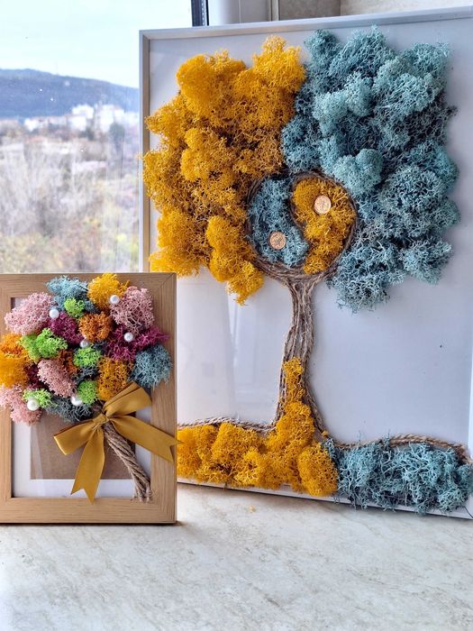 Изработка на картини / подаръчета за повод  от скандинавски мъх