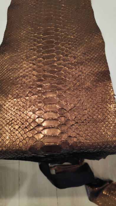 Piele naturala de Piton, culoare bronz