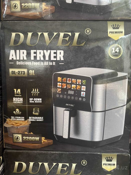 Аэрофритюрница DUVEL DL-273 / Аэрогриль 9 л, 2200 Вт, 14 программ