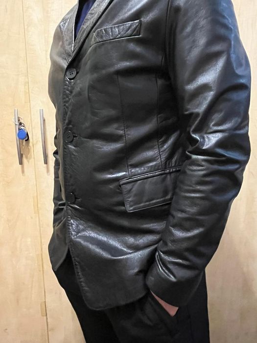 Мужской кожанный пиджак