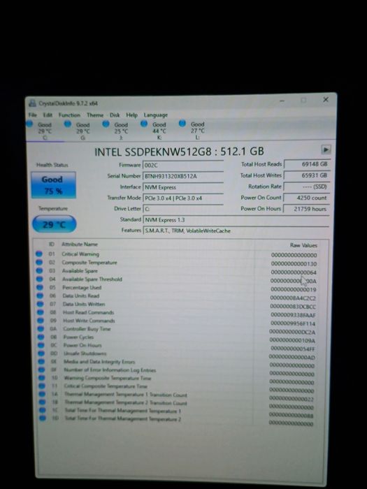 SSD Intel 660p Series 512 GB – M.2 NVMe