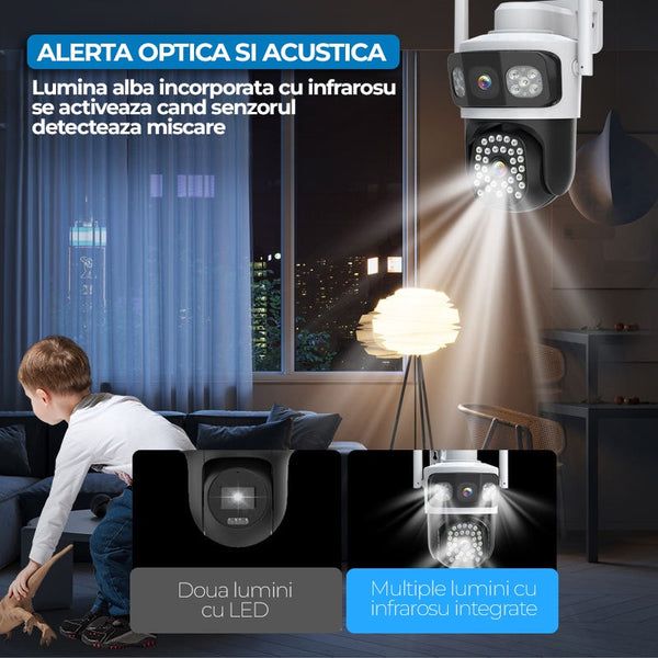 Тройна Wi-Fi камера за наблюдение с LunariSo аларма / SMK025 /