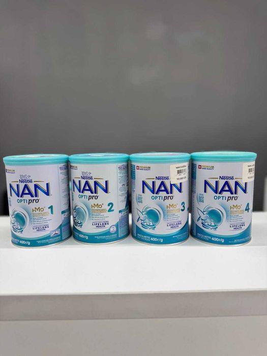Nan 1,2,3,4, безлактозный, гипоаллергенный, тройной комфорт