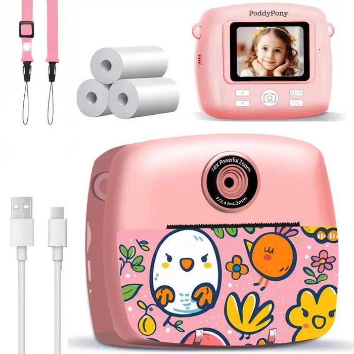 Детски Фотоапарат за моментни снимки за деца Мини термопринтер