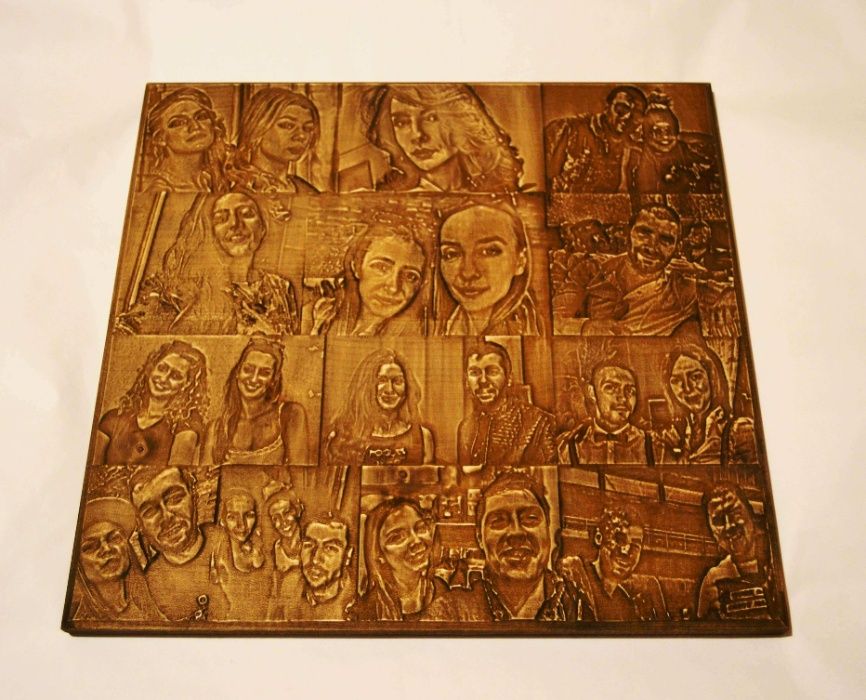 Гравиране на Ваша 3D снимка на дърворезба! Оригинален подарък!