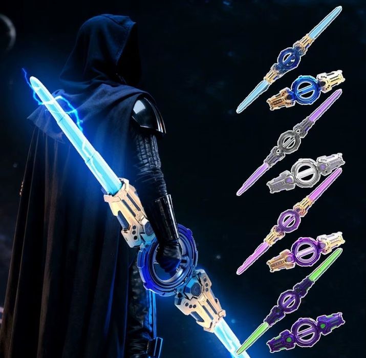 двусторонний выдвижной световой меч с двумя краями